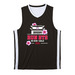 Large white logo front performance, a Black/ White Reversible Basketball Jersey