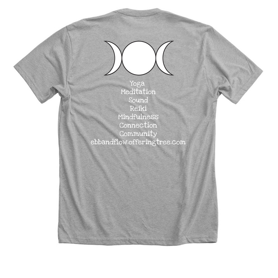 Ebb and Flow Waves, a Athletic Heather Premium Unisex Tee (back-view)