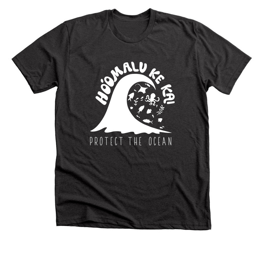 Ho'omalu Ke Kai Dark Tee, a Dark Grey Heather Premium Unisex Tee