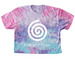 Ebb and Flow Spiral, a Cotton Candy Women's Tie Dye Cropped Tee