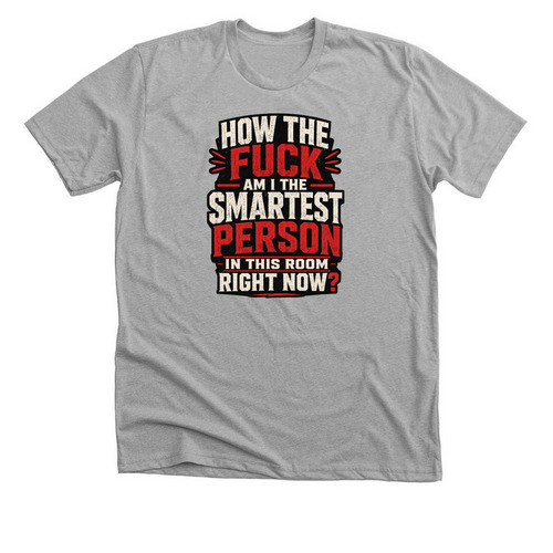 HTF SMART, a Athletic Heather Premium Unisex Tee