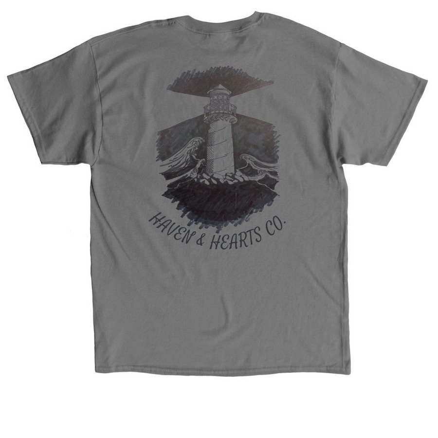 L-Mark the Light&nbsp;, a Charcoal Classic Unisex Tee (back-view)