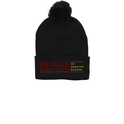 Classic Logo Pom-Pom Beanie, a Black Printed Pom-Pom Beanie