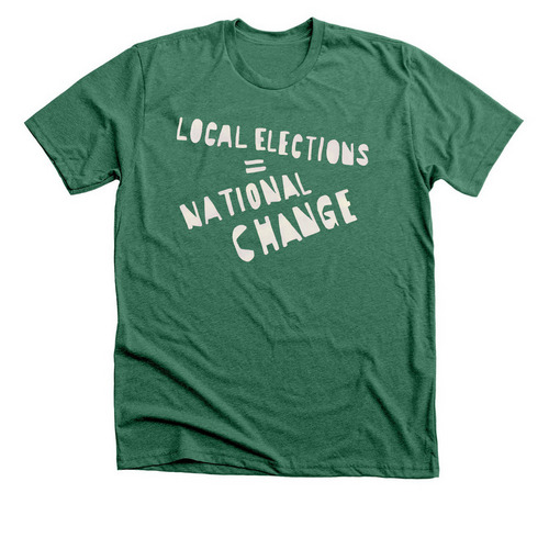 Vote for Something, a Heather Grass Green Premium Unisex Tee
