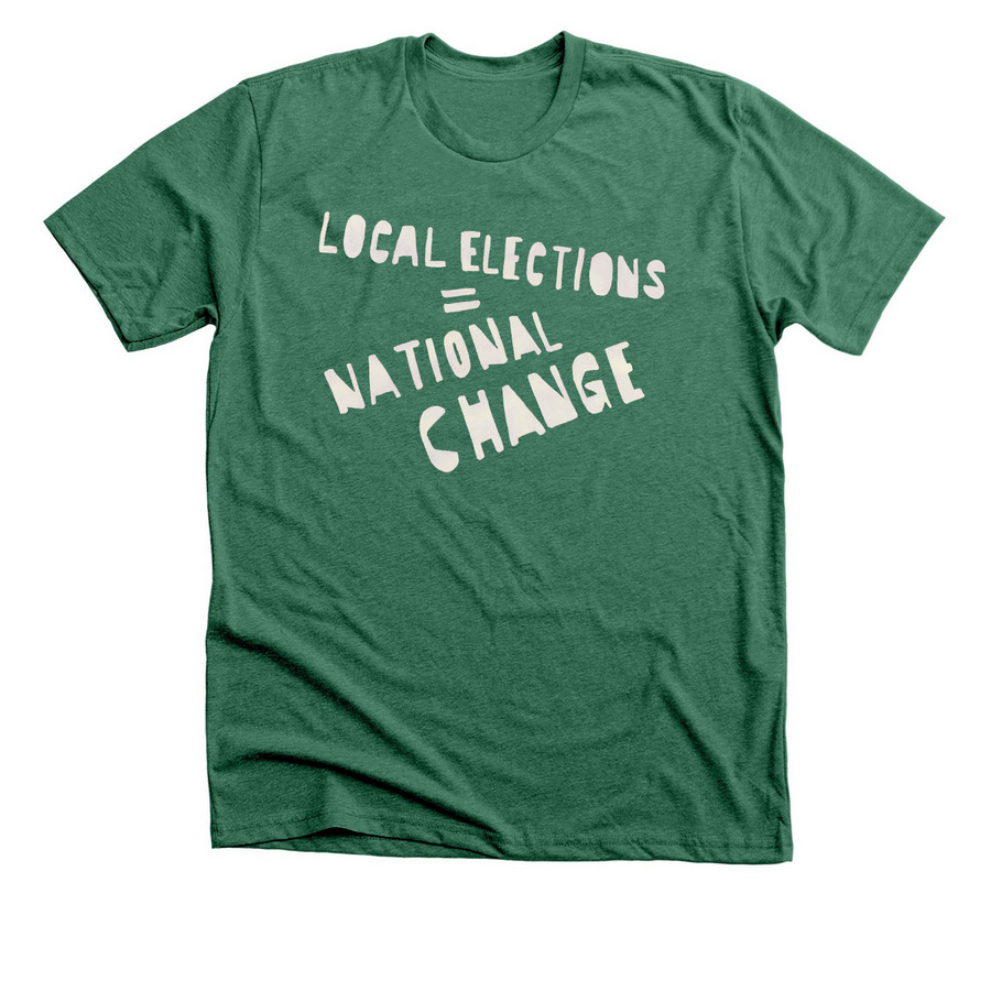 Vote for Something, a Heather Grass Green Premium Unisex Tee