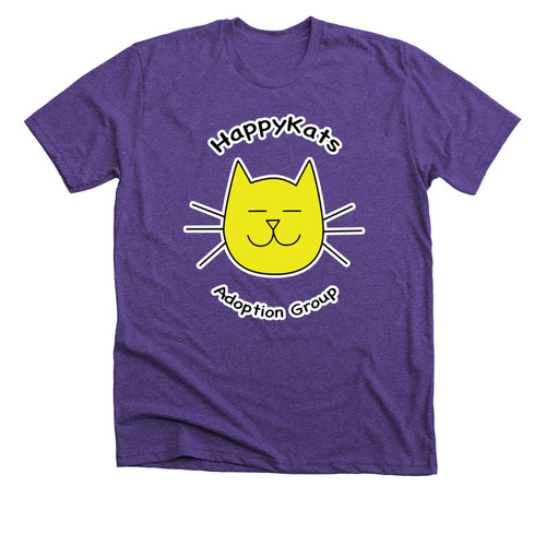 HappyKats OG T, a Heather Team Purple Premium Unisex Tee