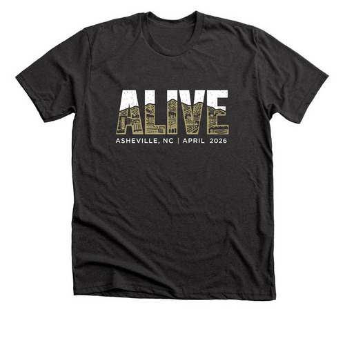 ALIVE Beyond the Gathering!, a Dark Grey Heather Premium Unisex Tee