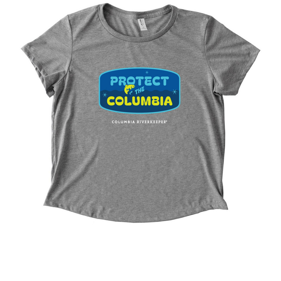Protect the Columbia, a Aluminum Grey Allmade Eco Triblend Women?s Scoop Neck Tee