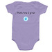 LOVED. SAFE. SECURE.&nbsp;, a Lavender Infant Onesie (back-view)