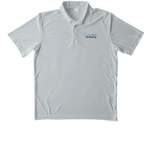 FBC Amory Black/Blue Logo&nbsp;, a Silver Unisex Performance Polo