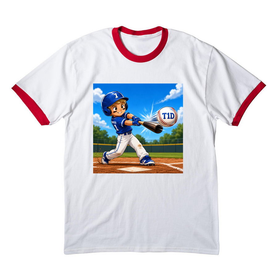 2026 team wyabeetus, a White/ Red Cotton Ringer Tee