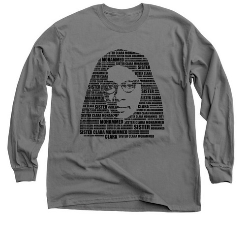 Say Her Name: Sister Clara Muhammad, a Charcoal Classic Long Sleeve Tee