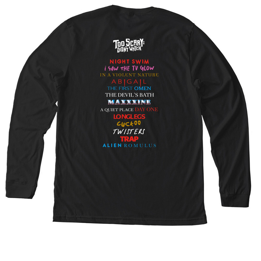 I Survived Hellchella 2024, a Solid Black Blend Premium Long Sleeve Tee (back-view)