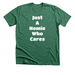 Just A Homie Who Cares - JAHWC, a Heather Grass Green Premium Unisex Tee