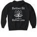 The best fit edition, a Black Gildan Softstyle Pullover Hoodie (back-view)