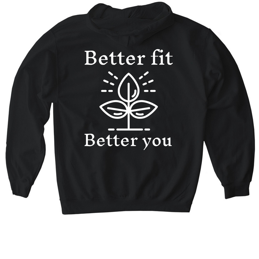 The best fit edition, a Black Gildan Softstyle Pullover Hoodie (back-view)