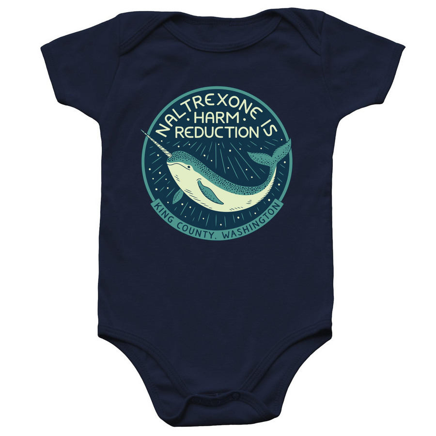 Naltrexone is Harm Reduction // Onesie, a Navy Infant Onesie