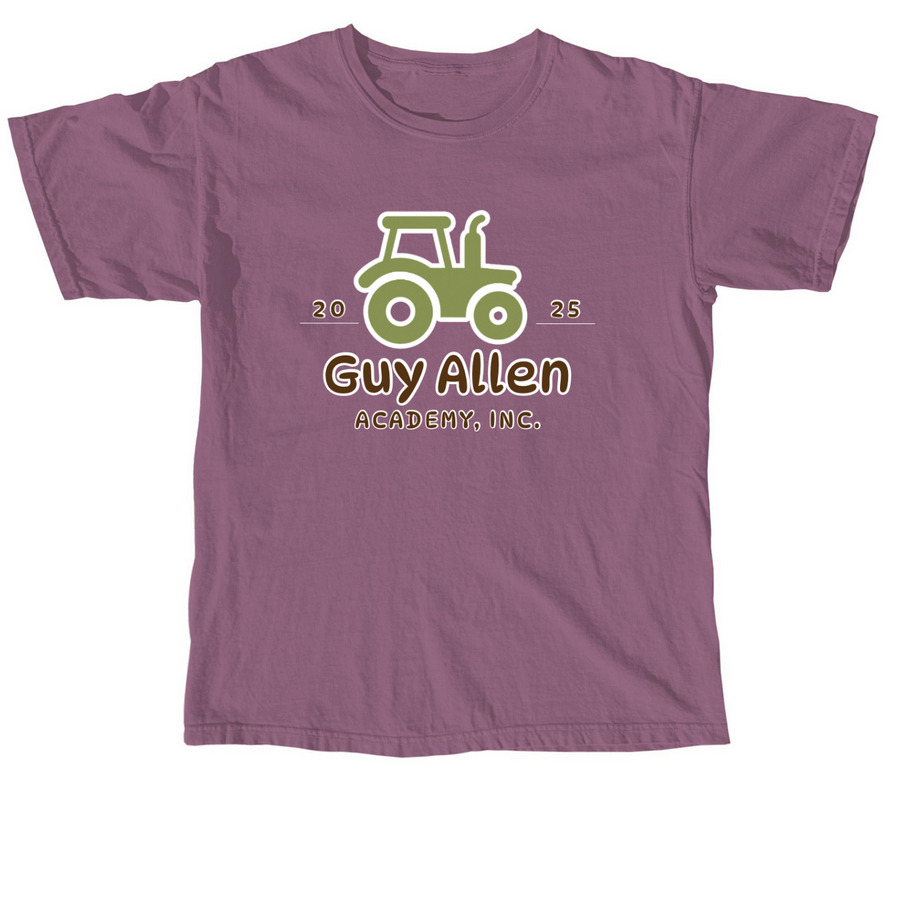 Guy Allen Logo Shirts, a Berry Comfort Colors Unisex Tee