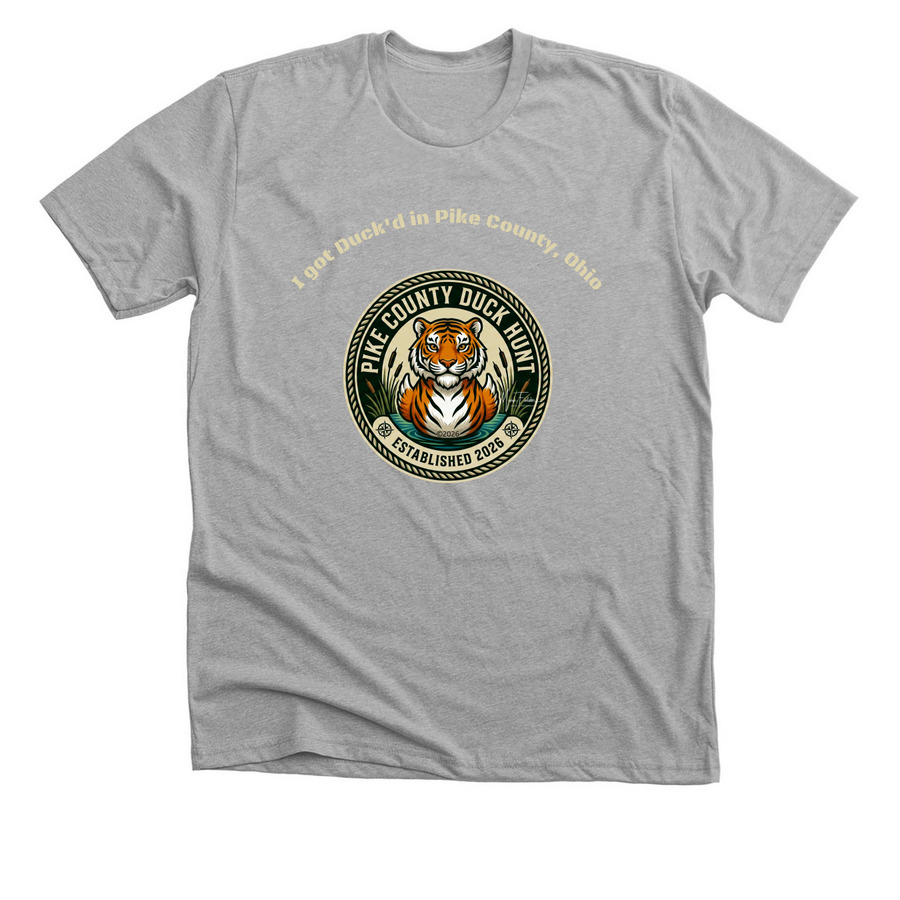 Official Pike County Duck Hunt Merch, a Athletic Heather Premium Unisex Tee