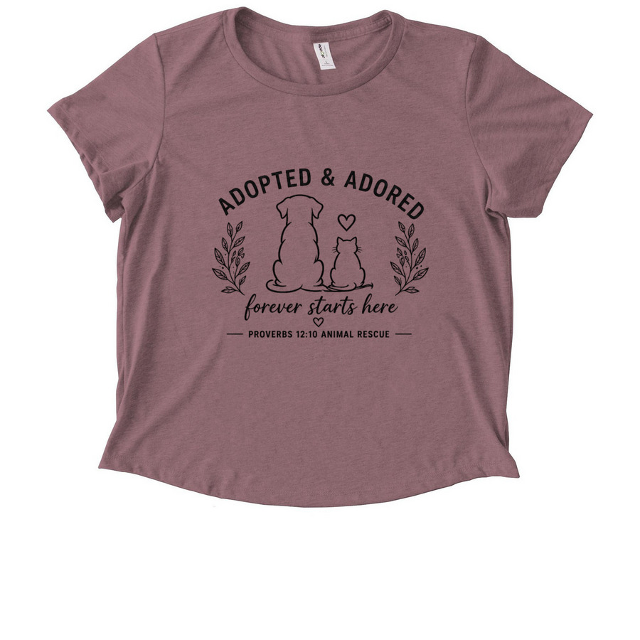 Adopted, a Vintage Rose Allmade Eco Triblend Women?s Scoop Neck Tee