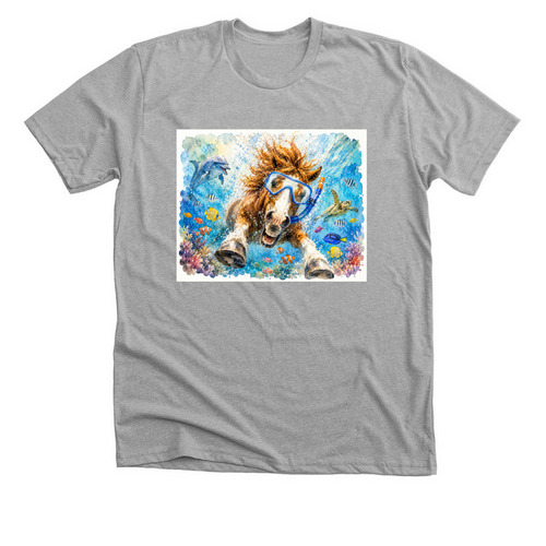 Seahorse&nbsp;, a Athletic Heather Premium Unisex Tee