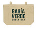 Bah?a Verde Green Bay Classic Green Tote Bags, a Oyster Large Organic Cotton Tote Bag