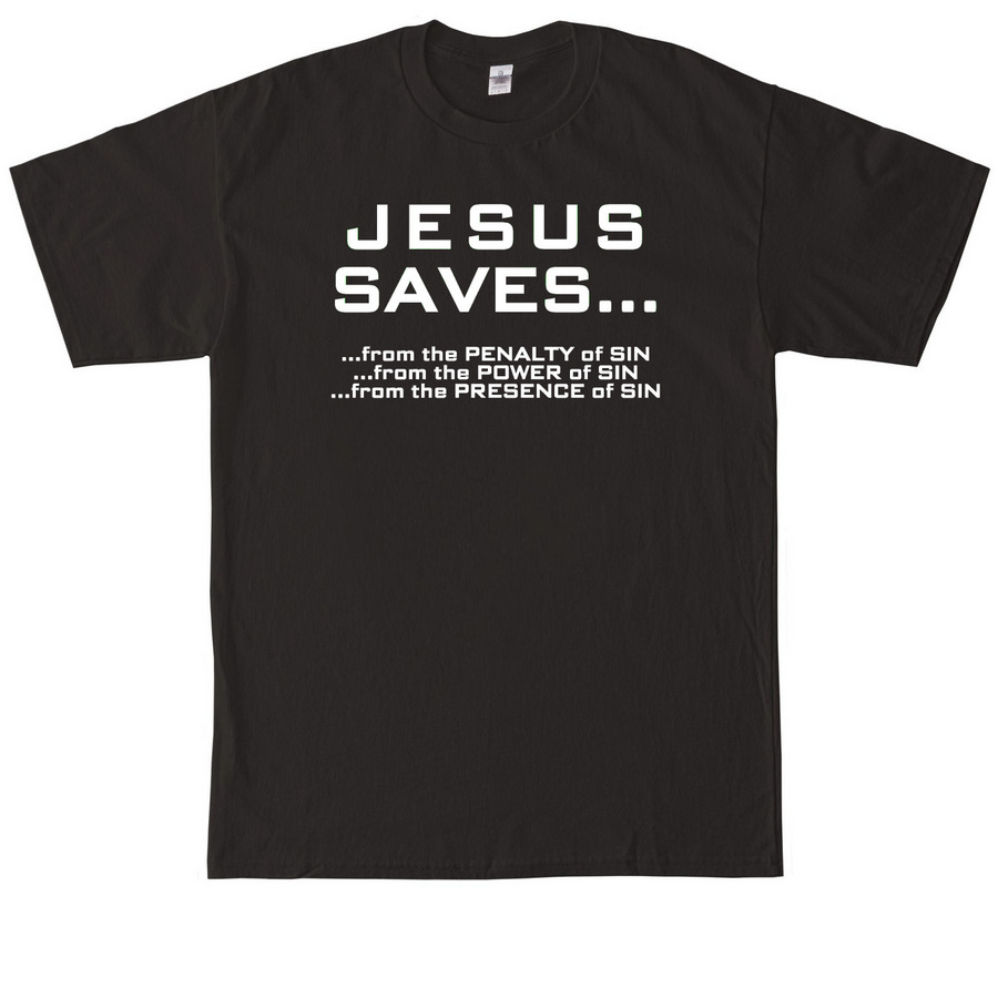 Jesus Saves from..., a Black Tall Classic Unisex Tee