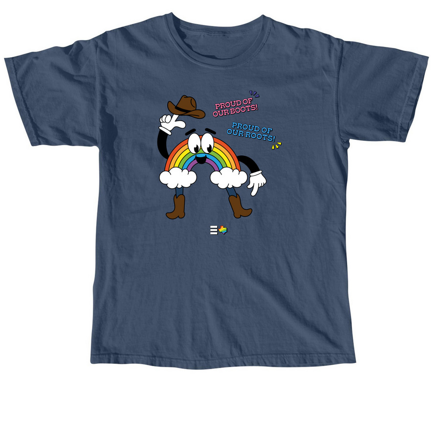 Proud of our boots! Proud of our roots!, a Midnight Comfort Colors Unisex Tee