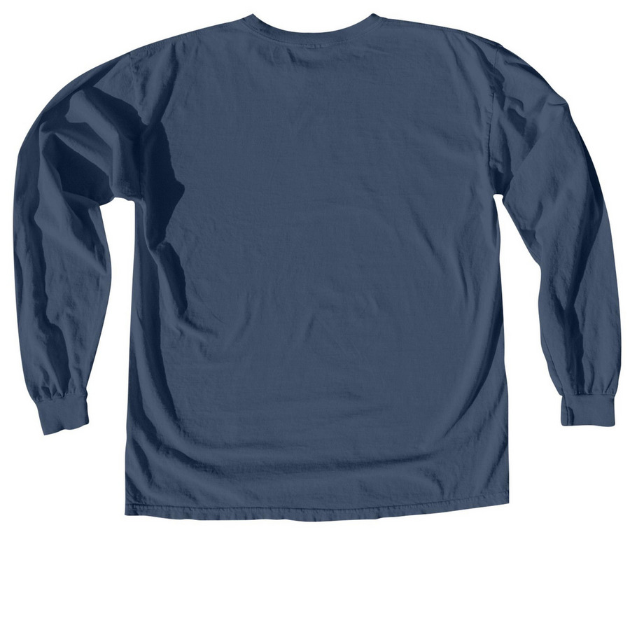 White Cat Reads - Long Sleeve Tee, a Midnight Comfort Colors Long Sleeve Tee (back-view)