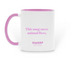Pink Lizzy Mug, a Pink Two-Tone Ceramic Mug (back-view)