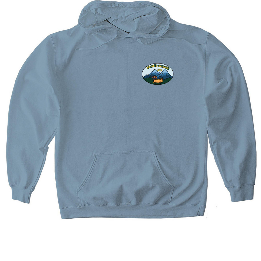 Weenie Summit (small logo), a Stone Blue Gildan Softstyle Pullover Hoodie