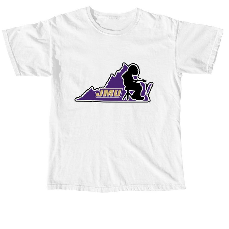 Harrisonburg Mikey Tee, a White Comfort Colors Unisex Tee