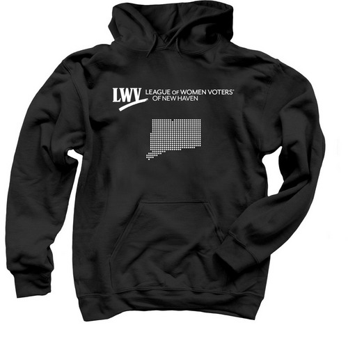LWV New Haven CT Shirt, a Black Pullover Hoodie