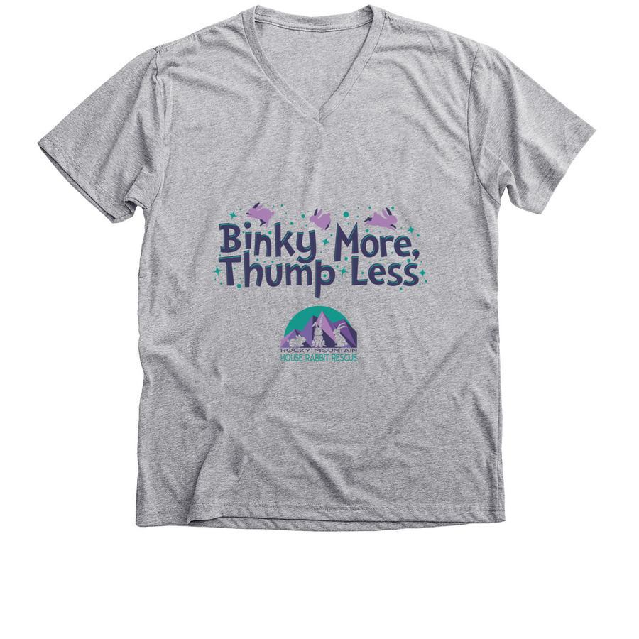 Rocky Mountain House Rabbit Rescue Shirts, a Athletic Heather Premium V-Neck Tee