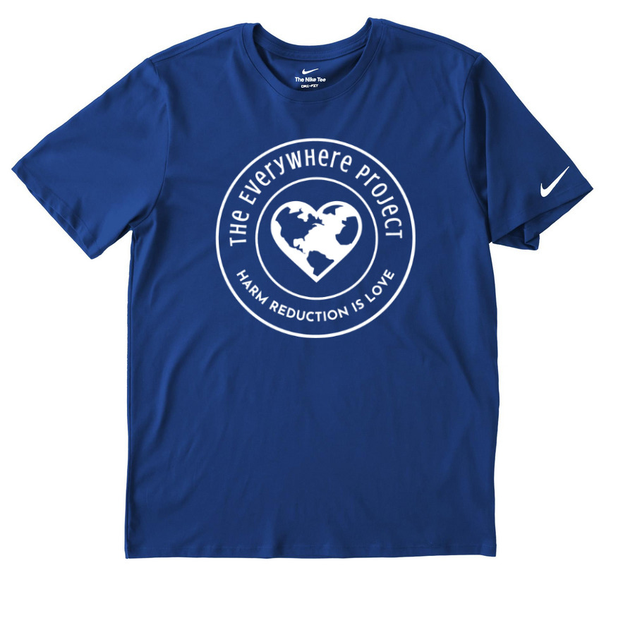 Narcan & Nikes, a Rush Blue Nike Dri-FIT Jersey Blend Performance Tee