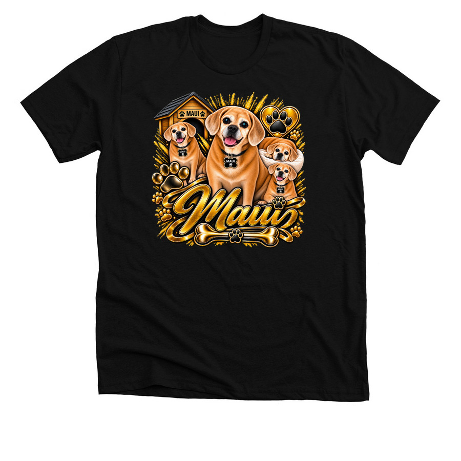 Maui Tee/Crewneck/Hoodie/Men & WomenMuscleTee, a Solid Black Blend Premium Unisex Tee