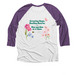 Adopt-A-Garden Volunteer Collection, a Purple Rush and Heather White 3/4 Sleeve Baseball Tee (back-view)