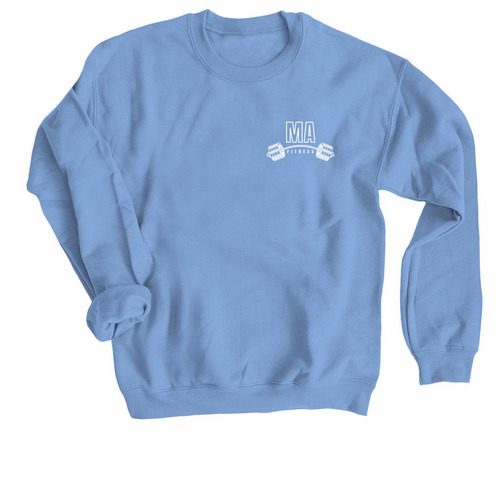 MA Fit Logo, a Carolina Blue Crewneck Sweatshirt