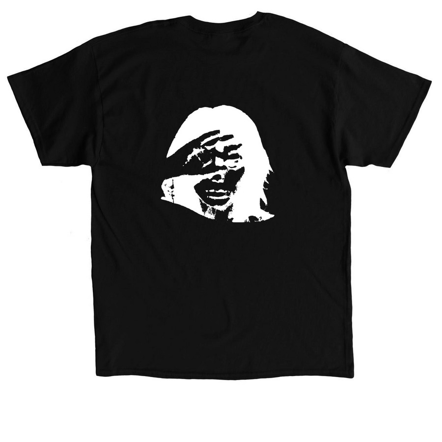 half face. (adult), a Black Classic Unisex Tee (back-view)