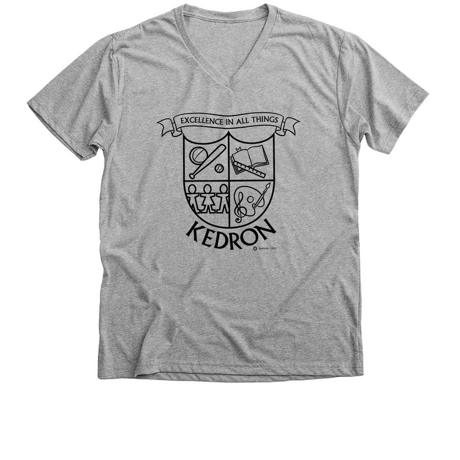 Kedron Crest Spirit Wear, a Athletic Heather Premium V-Neck Tee