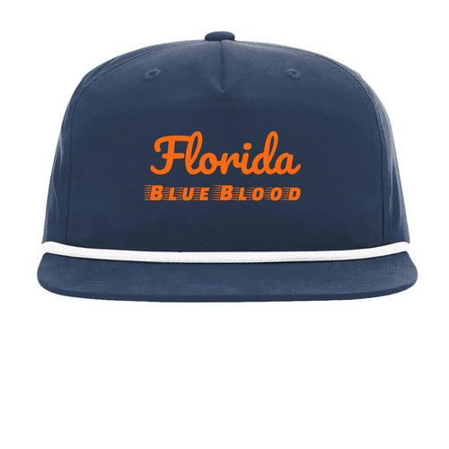 Florida: Blue Blood, a Navy/ White Printed Umpqua Snapback Cap