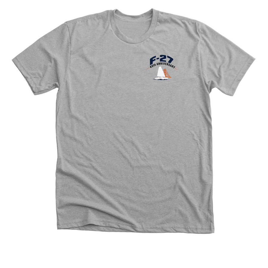 F-27 40th Anniversary Classic Apparel, a Athletic Heather Premium Unisex Tee