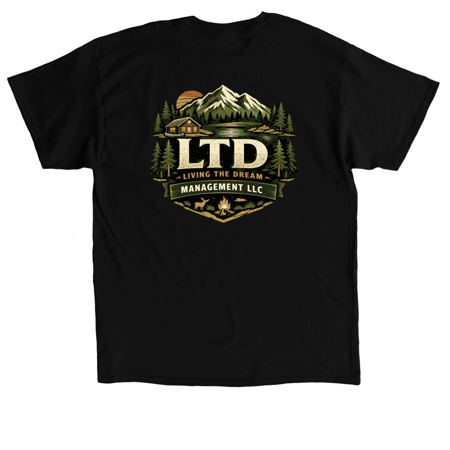 LTD Management&nbsp;, a Black Classic Unisex Tee (back-view)