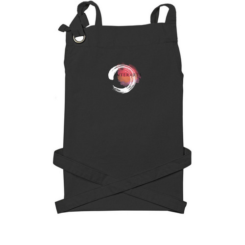 InterArts Apron, a Black Cotton Canvas Pocket Apron