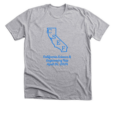 California Science & Engineering Fair 2024, a Athletic Heather Premium Unisex Tee