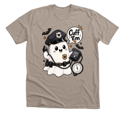 Cuff 'Em, a Heather Stone Premium Unisex Tee
