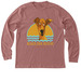 BDR Yellow Logo Long Sleeve Tees, a Heather Mauve Premium Long Sleeve Tee