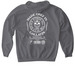 BLACK LABEL, a Charcoal Gildan Softstyle Pullover Hoodie (back-view)