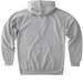 Peace, Love, Informatics, a Grey Heather Heavyweight Pullover Hoodie (back-view)