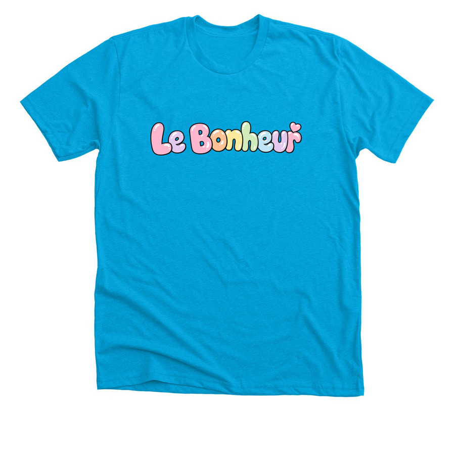 Le Bonheur: bubble&nbsp;, a Neon Blue Premium Unisex Tee